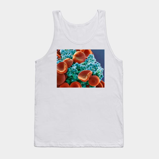 Red blood cells and platelets, SEM (C029/3211) Tank Top by SciencePhoto